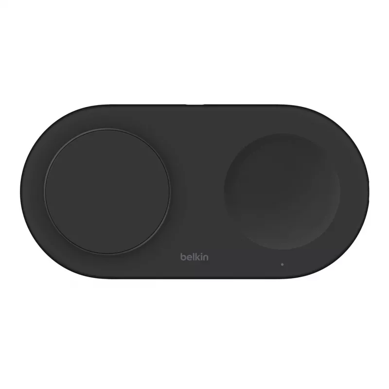 Belkin WIZ021VFBK – 2-in-1 langaton latausteline Qi2-teknologialla 15 W, musta