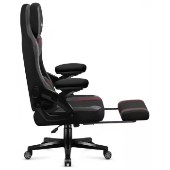 Gaming-tuoli huzaro Force 4.6 — ergonominen kangasistuin, korkeussäädettävä, kallistuva, lannerangan tuki, 130 kg enintään, istuimen leveys 41 cm