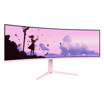 Kaareva näyttö Arozzi Nova 49” (124,5 cm) Dual QHD 5120×1440 LED VA 32:9 4 ms pinkki