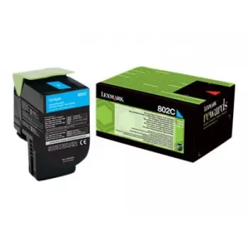 Lexmark 802C värikasetti 1 kpl alkuperäinen syaani