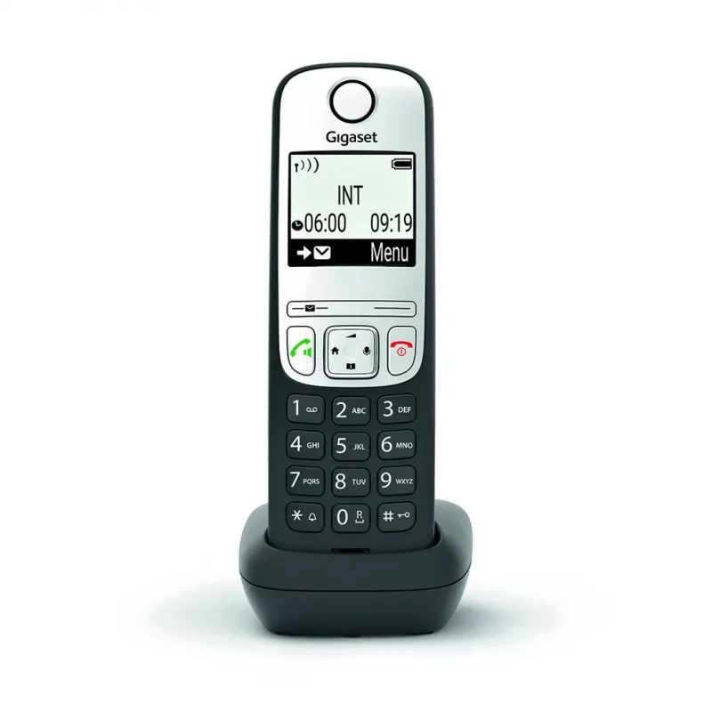 Gigaset A690HX analoginen/DECT-puhelin, soittajan tunnistus, musta, hopea