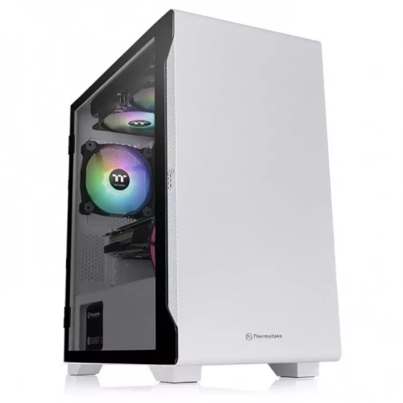 PC-kotelo Thermaltake S100 Tempered Glass Snow Edition Micro Tower valkoinen