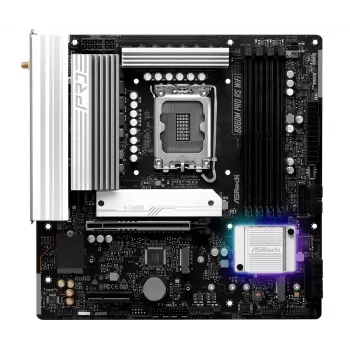 Emolevy ASRock B860M Pro RS WiFi — Intel B860, LGA 1851, micro ATX, DDR5, 4 DIMM, 3x M.2, 2.5Gb LAN, Wi‑Fi, Bluetooth