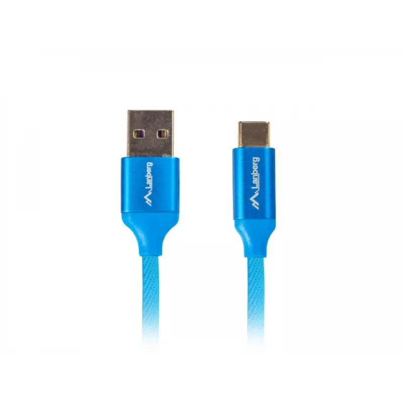 USB 2.0 -kaapeli LANBERG CA-USBO-21CU-0010-BL — USB-A – USB-C, 1 m, sininen