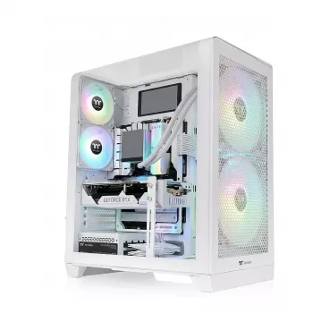 Tietokonekotelo THERMALTAKE View 390 TG Snow White Mid-Tower karkaistusta lasista valmistetuin sivu- ja etuosoin