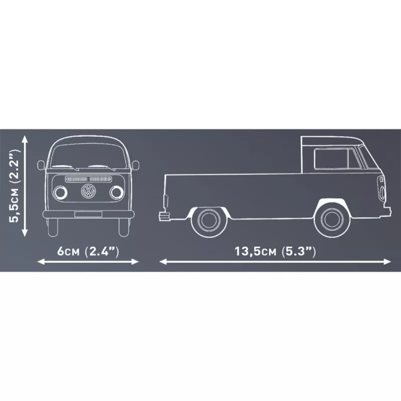 Cobi rakennussarja Volkswagen T2a lava-auto 1:35 harmaa