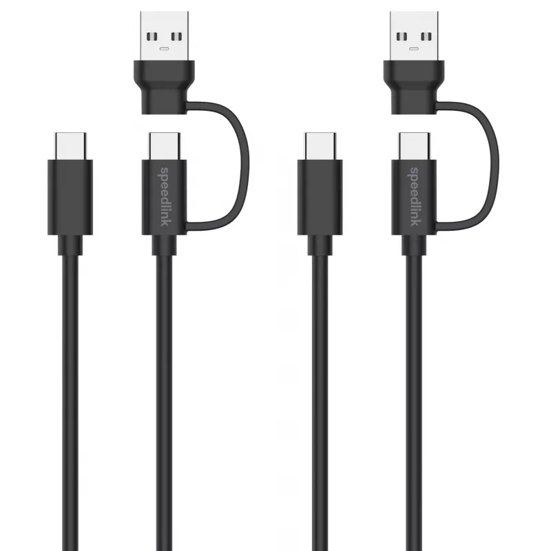 USB 3.2 Gen 1 (3.1 Gen 1) kaapeli Speedlink SL-460101-BK, 3 m, USB A/USB C - USB C, musta