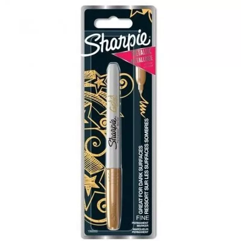 Sharpie 1986003 -pysyvä merkkiaine ohut kärki kulta