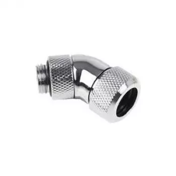 Alphacool Eiszapfen 13mm HardTube-ruuviliitin 45° kääntyvä G1/4 - kromi (17406)