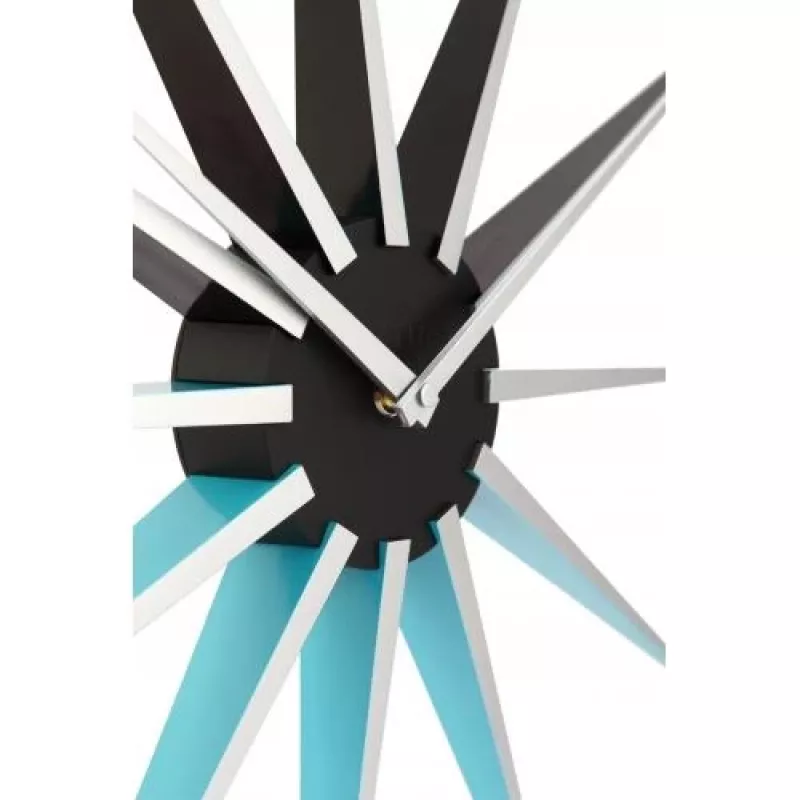 NeXtime kello 3051bl Nova, Ø50 cm, seinäkello, musta/sininen