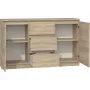 Topeshop KOMODA 2D3S DĄB SONOMA -lipasto