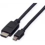 ROLINE Mini DisplayPort -kaapeli, Mini DP-HDTV, ST/ST, musta, 1,5 m