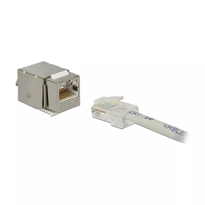 Delock 86404 Keystone-moduuli RJ45 Secure Cat.6 - LSA, valkoinen