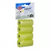 Trixie Lemon Scented M kakkapussit — 20 kpl per rulla, 4 rullaa (80 pussia), keltainen muovi