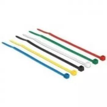 Kaapeliside DeLOCK 18627 nailon musta sininen vihreä punainen läpinäkyvä keltainen 100 kpl 100 mm 2,5 mm