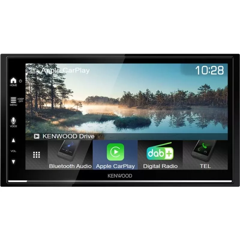 Kenwood DMX7722DABS 2 DIN auton multimediasoitin, 6,8 tuuman kosketusnäyttö, DAB+, langaton CarPlay ja Android Auto, Wi-Fi, Bluetooth, 4x50 W, musta