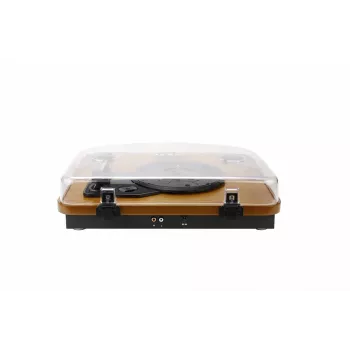 Hihnavetoinen vinyylisoitin AKAI ATT-11BT — ruskea, 33/45/78 kierr./min, 0,8 W RMS