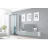 Cama vitriini VIGO '180' 180/40/30 valkoinen/harmaa kiiltävä