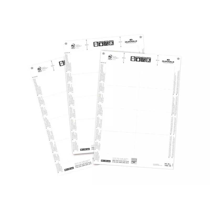 Nimikylttiliuska Durable 1456-02 60x90 mm valkoinen