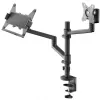 Näyttöteline WENTRONIC Goobay Deluxe 74417 kannettavan tietokoneen varrella, musta