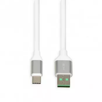 USB-A-USB-C-kaapeli IBOX IKUMTCWQC 1,5 m, USB 2.0, 3 A, valkoinen