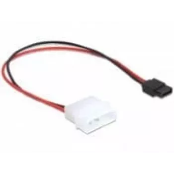 Delock virtakaapeli Molex 4-pin uros ohut SATA 6-pin naaras 24 cm