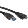ROLINE USB-kaapeli - Micro-USB Type-B (uros) - USB Type-A (uros)