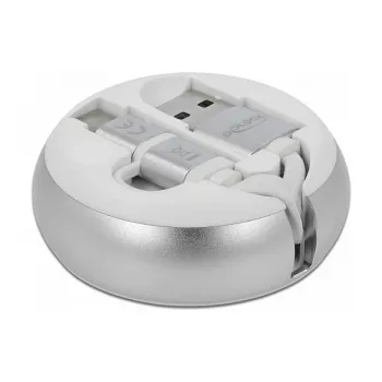 Rullattava kaapeli DeLOCK USB 2.0 2 in 1 Type-A Micro-B ja USB-C™