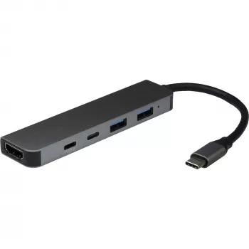 USB-keskitin Inter-Tech H-469-1 Type-C 5000 Mbit/s HDMI