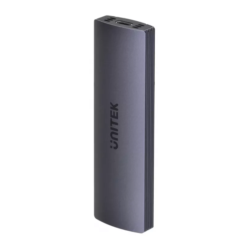 M.2 SSD-kotelo Unitek uDrive harmaa — M.2 (2230/2242/2260/2280), NVMe/SATA III, USB-C 10 Gbit/s, alumiini