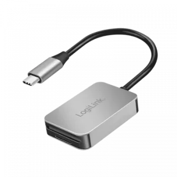 LogiLink USB 3.0 kaksoiskortinlukija USB-C/SD/microSD alumiini (CR0050)