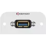 Kindermann Konnect 54 alu - modulaarinen Faceplate-Snap-In - USB Type-A (7441000529)