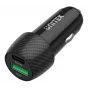 Autolaturi Unitek P1400A USB-C ja USB-A, 38W, Quick Charge 3.0, tulo 12–24V, musta
