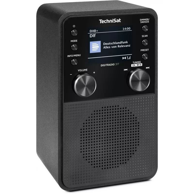 Digitaaliradio TECHNISAT DigitRadio 317 — musta, FM- ja DAB+-vastaanotto