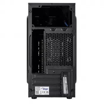 Akyga AK19BK Micro Tower -tietokonekotelo, Micro-ATX / Mini-ITX, USB-C + USB 3.0 + 2x USB 2.0, ilman virtalähdettä, musta