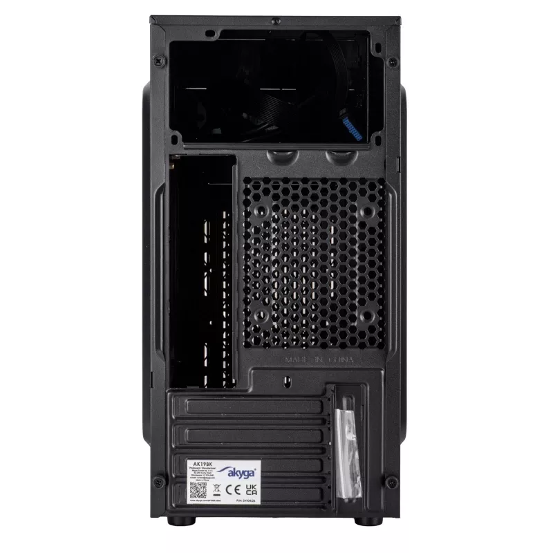 Akyga AK19BK Micro Tower -tietokonekotelo, Micro-ATX / Mini-ITX, USB-C + USB 3.0 + 2x USB 2.0, ilman virtalähdettä, musta