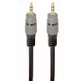 Audiokaapeli Gembird 3,5 mm uros–uros, 1,5 m, kullatut koskettimet, musta