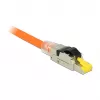 Johdinliitin RJ45 DeLOCK 86485 musta hopea läpinäkyvä keltainen