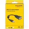 DeLOCK sovitin USB 2.0 Type-A sarjaporttiin RS-232 D-Sub 9-napainen uros 0,25 m