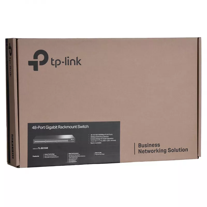 TP-Link TL-SG1048 hallitsematon Gigabit Ethernet (10/100/1000) 1U musta