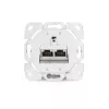 CAT.6A dataliitäntärasia, pinta-asennus, suojattu, 2x RJ-45 LSA (valkoinen, 5 kpl, Class E)