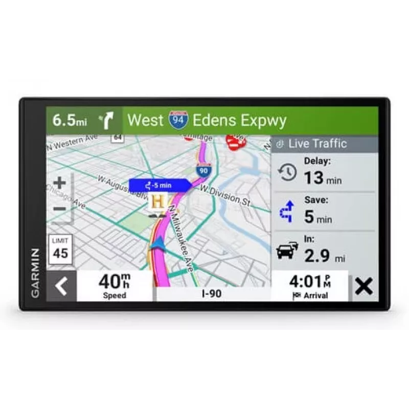 Garmin DriveSmart 76 -autonavigaattori, kiinteä, 17,8 cm (7") TFT-kosketusnäyttö, 239,6 g, musta (EU MT-D)