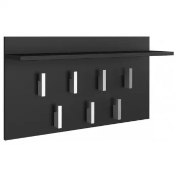 Seinänaulakko Top E Shop WIESZAK 2F CZERŃ MAT — lastulevy, 7 koukkua, 700×200×400 mm, musta