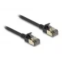 Verkkokaapeli DeLOCK RJ45 Cat.8.1 F/FTP ohut Pro 5 m musta