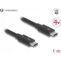 DeLOCK Thunderbolt 4 -kaapeli 40 Gbps PD 3.1 240 W 1 m musta