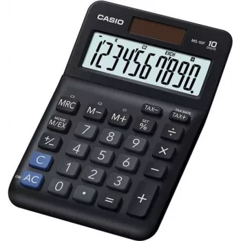 Peruslaskin Casio MS-10F pöytälaskin 10-numeroinen musta