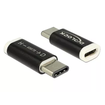 Delock - USB-sovitin - 24-pin USB-C (uros) - Micro-USB Type-B (naaras) - USB 3.1 - musta (65678)