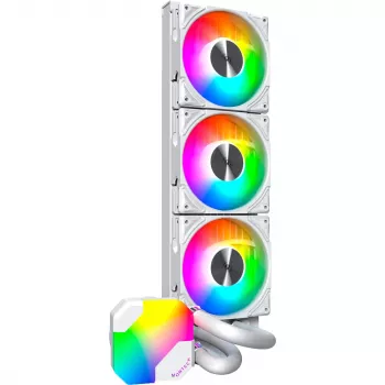 360mm jäähdytin Montech HyperFlow ARGB 360 White — 360mm nestejäähdytysjäähdytin PC:lle
