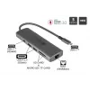 Alcasa HUB-C001A USB-keskitin USB Type-C 5000 Mbit/s antrasiitti