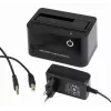 Gembird HD32-U2S-5 telakointiasema 2,5 ja 3,5 tuuman kiintolevyille, USB 2.0 Type-A, musta